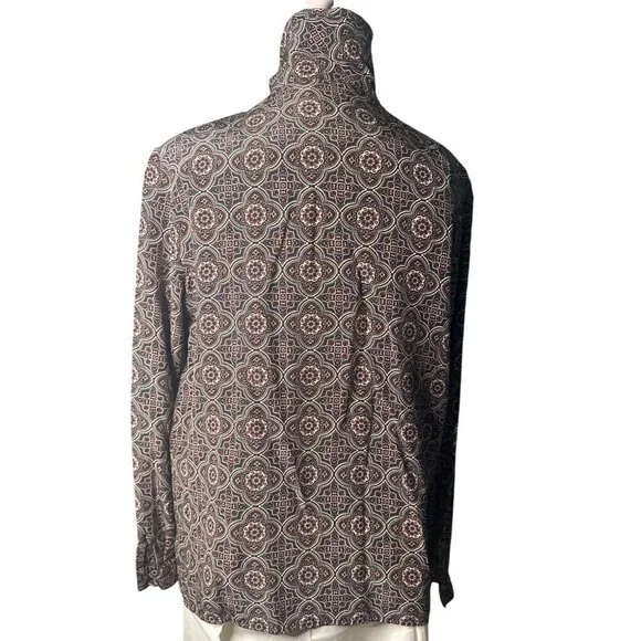 Talbots Women's Vintage Size 10 Silk Blouse Paisley Print Old Money Quiet Luxury - Picture 4 of 7